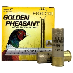 Fiocchi Gold Pheasant 12Ga 3" 1 3/4oz 4 Shot - 25 Rounds