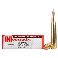 Hornady Superformance Ammunition 270 Win 140 Grain SST InterLock