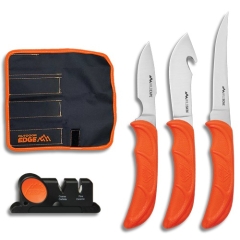 Outdoor Edge Wildlite 4 Piece Field Processing Knives with Roll Pack