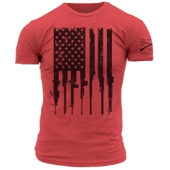 Grunt Style Men's Rifle Flag T-Shirt