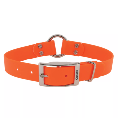 Water & Woods Waterproof Dog Collar with Center Ring - 24" Orange