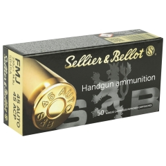 Sellier & Bellot 45 ACP 230 Grain FMJ - 50 Rounds