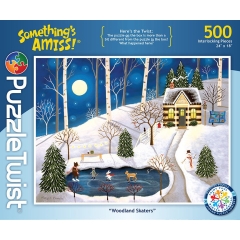 Puzzle Twist Woodland Skaters 500 Piece Puzzle