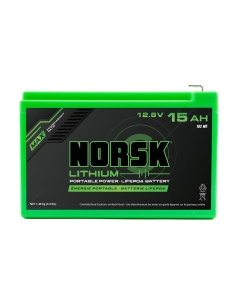 Norsk 12.8V 15Ah LiFePO4 Lithium Battery with Charger