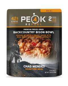 Peak Refuel Premium Freeze Dried Chad Mendez Backcountry Bison Bowl